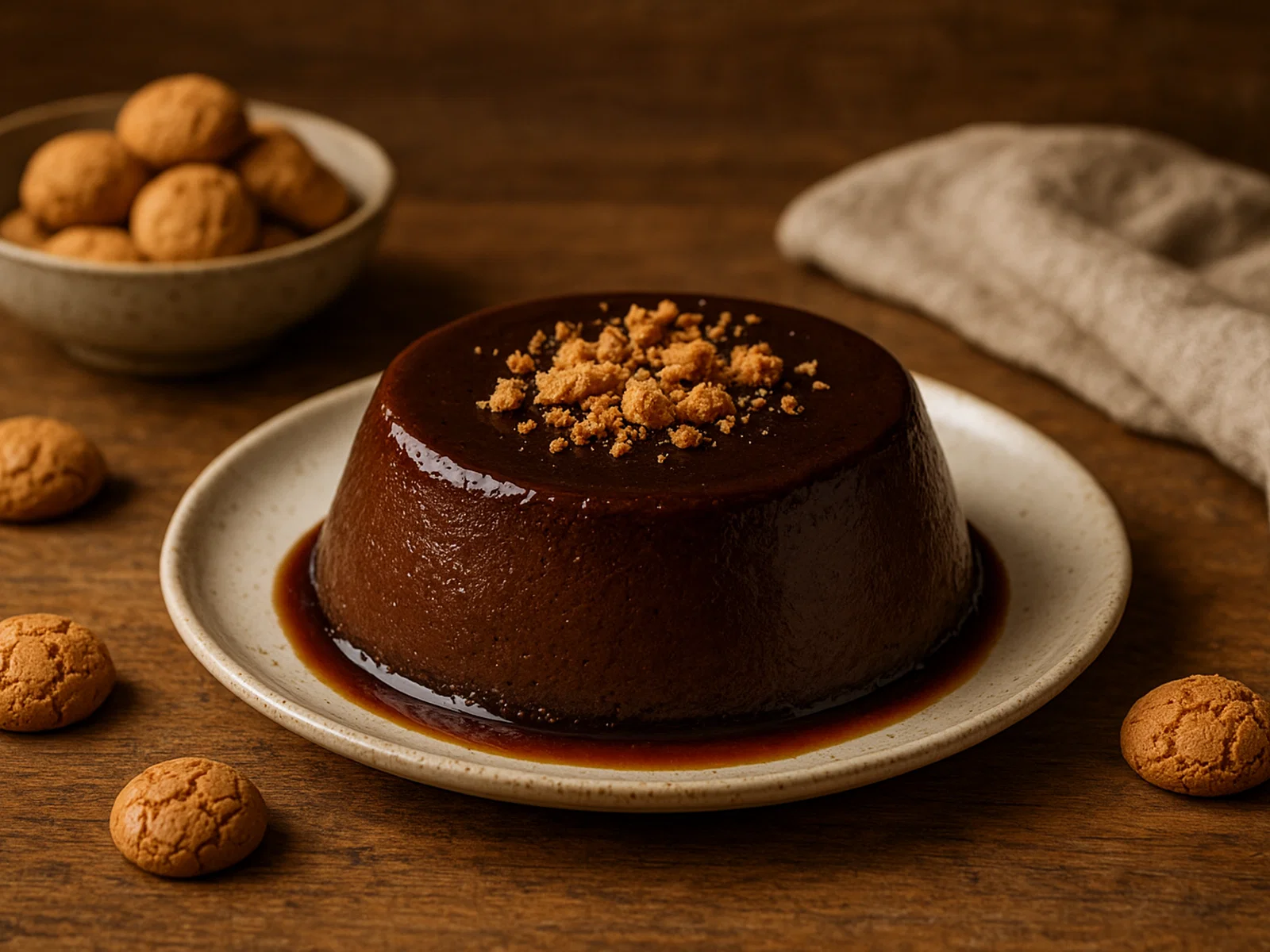 Bunet – piemonteser Schokoladen-Amaretti-Pudding