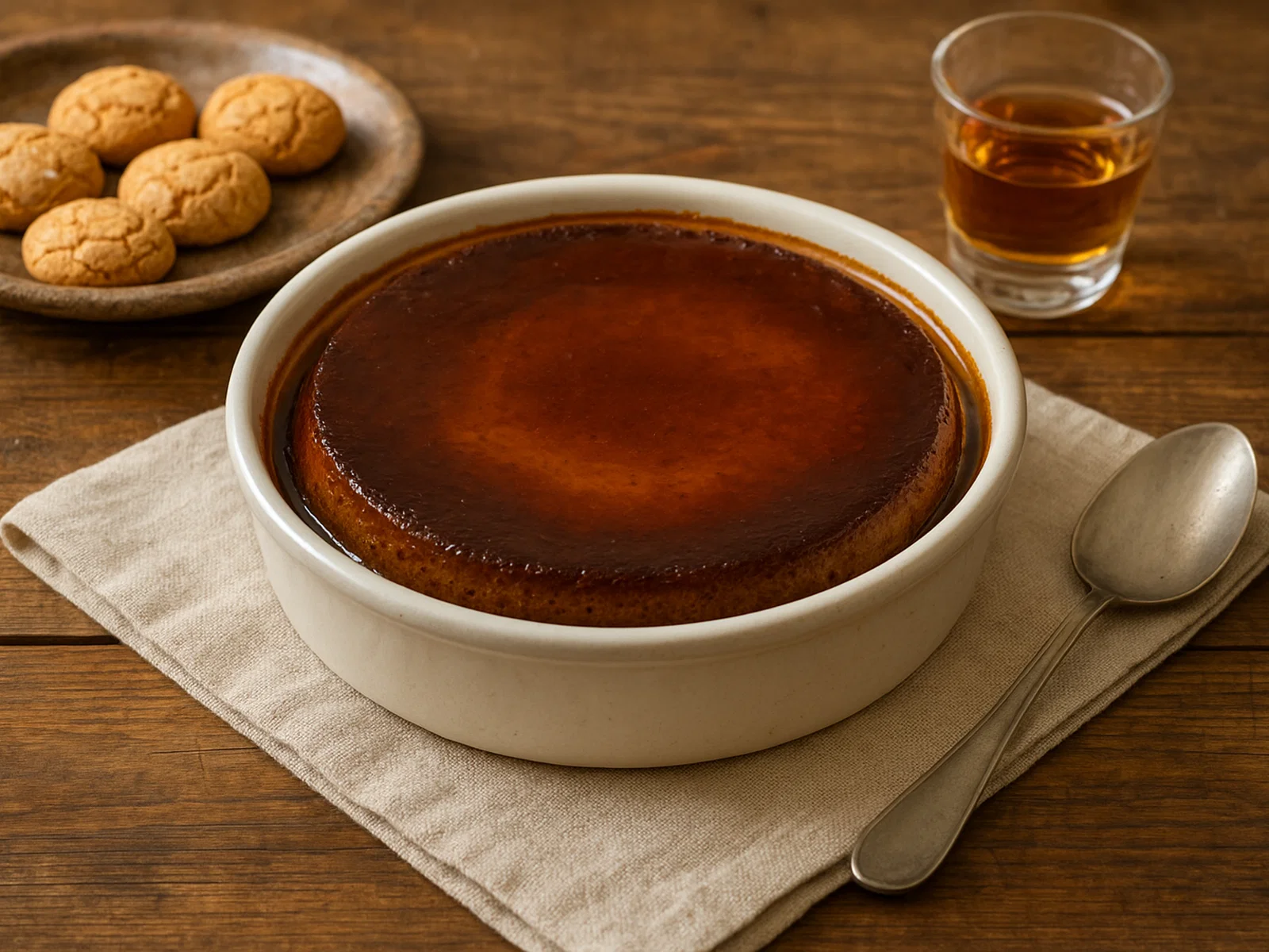 Bonèt – piemontesischer Schokoladenpudding mit Amaretti und Rum