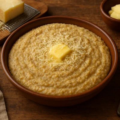 Polenta Taragna mit Bergkäse und Butter