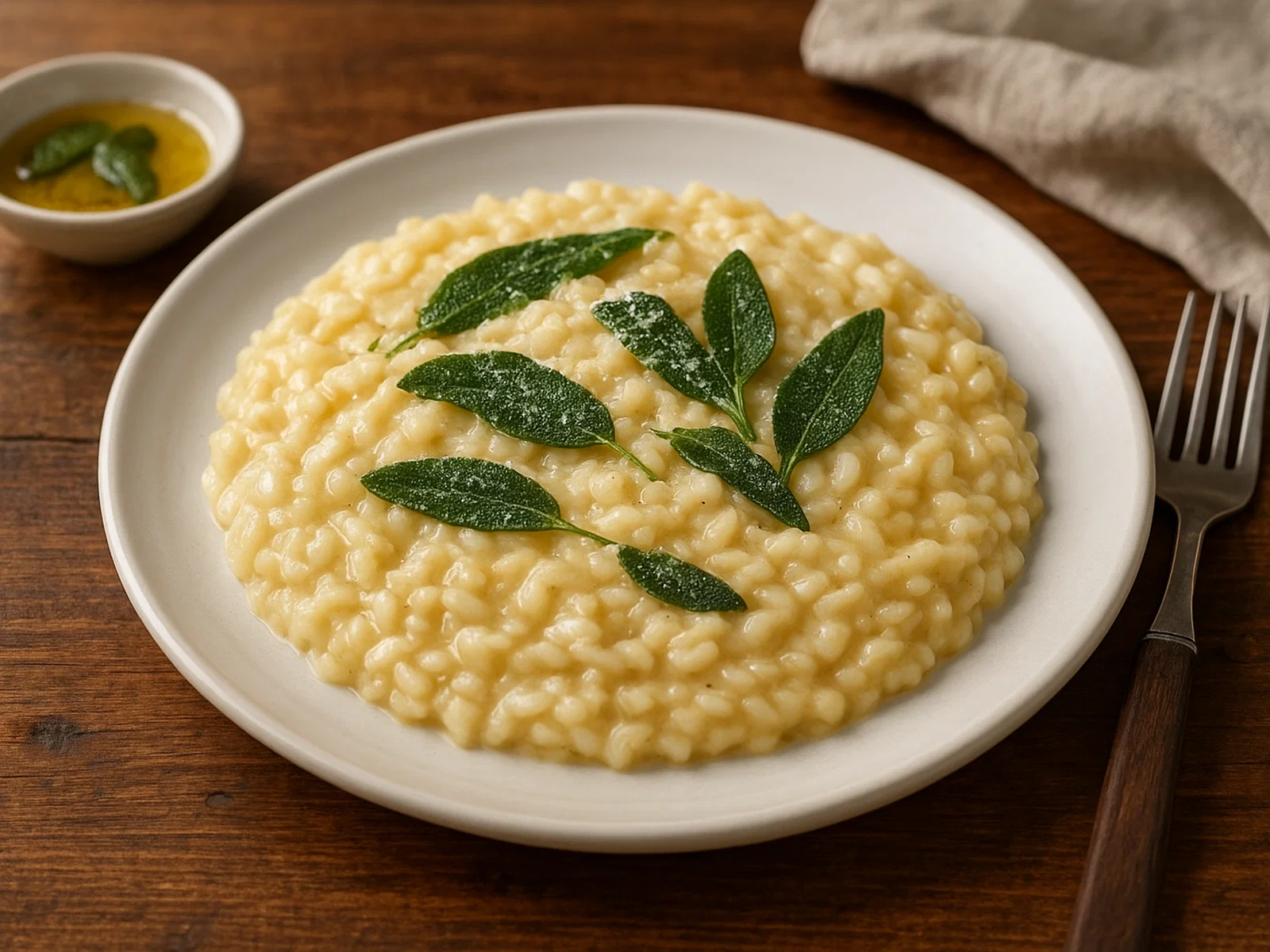 Risotto con salvia e burro – Risotto mit Salbeibutter