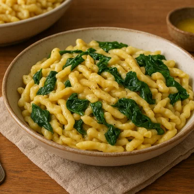 Spätzle al burro mit optionalem Spinat