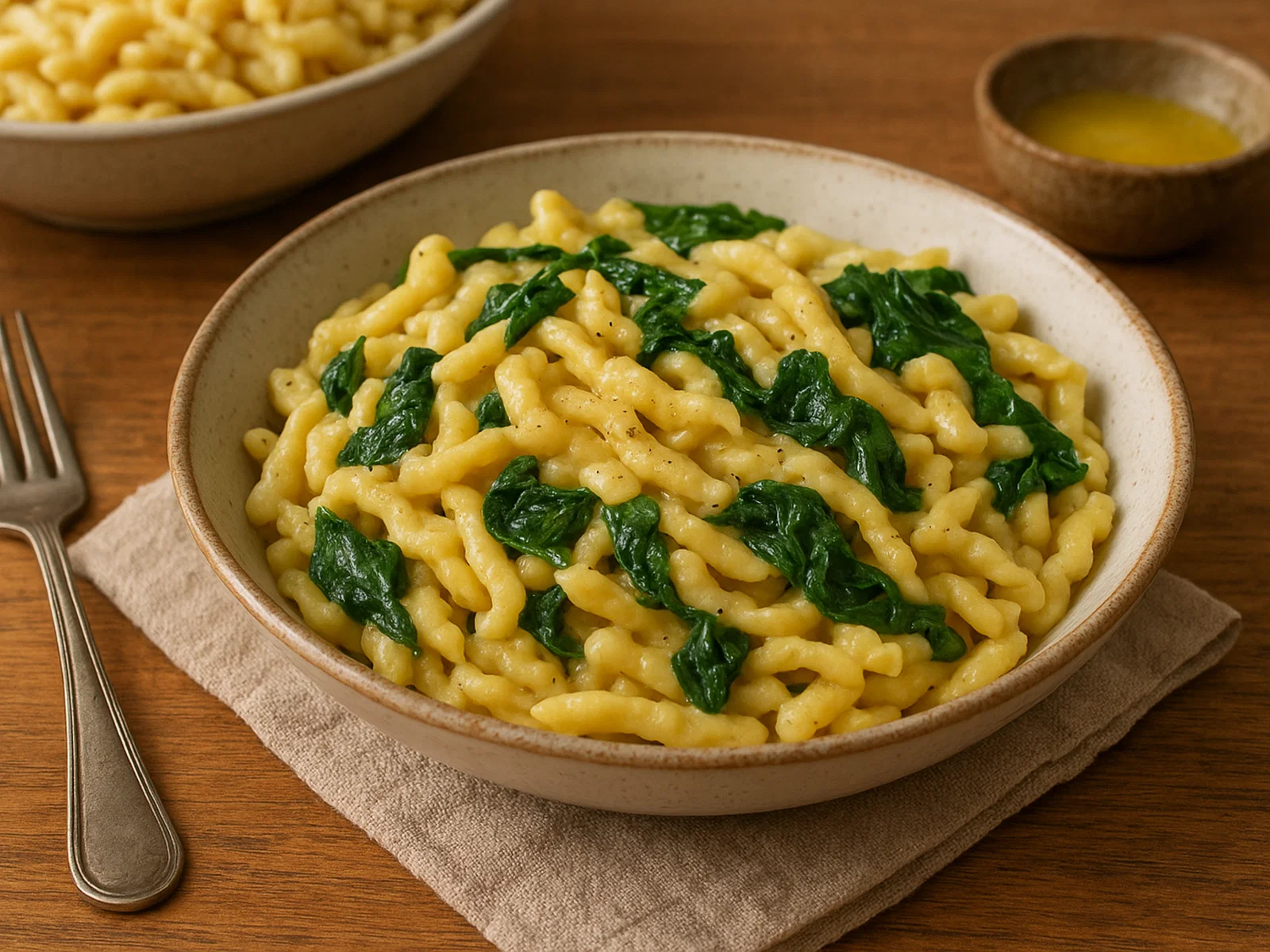 Spätzle al burro mit optionalem Spinat