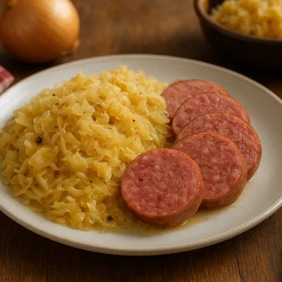 Crauti e Cotechino – Sauerkraut mit Cotechino-Wurst