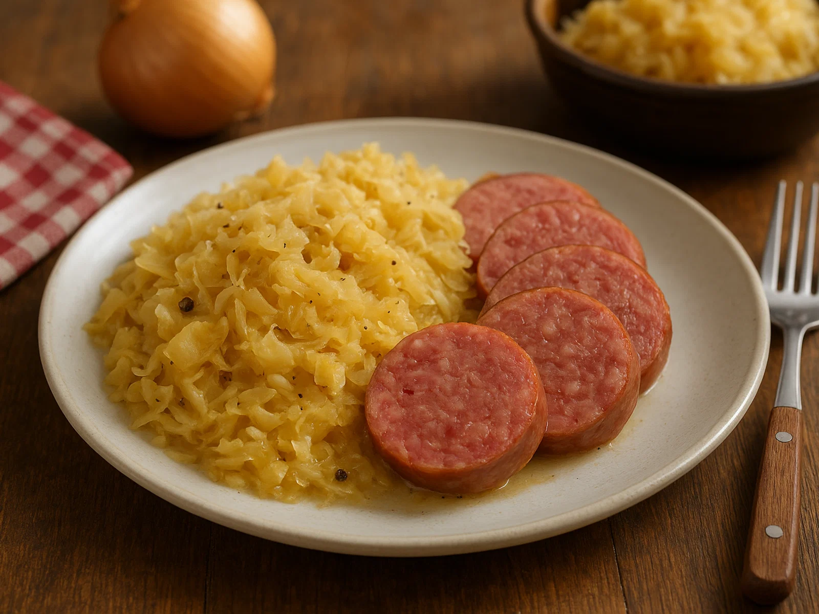 Crauti e Cotechino – Sauerkraut mit Cotechino-Wurst