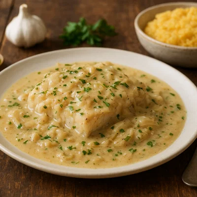 Baccalà alla Vicentina (Stockfisch in Milch und Zwiebeln)
