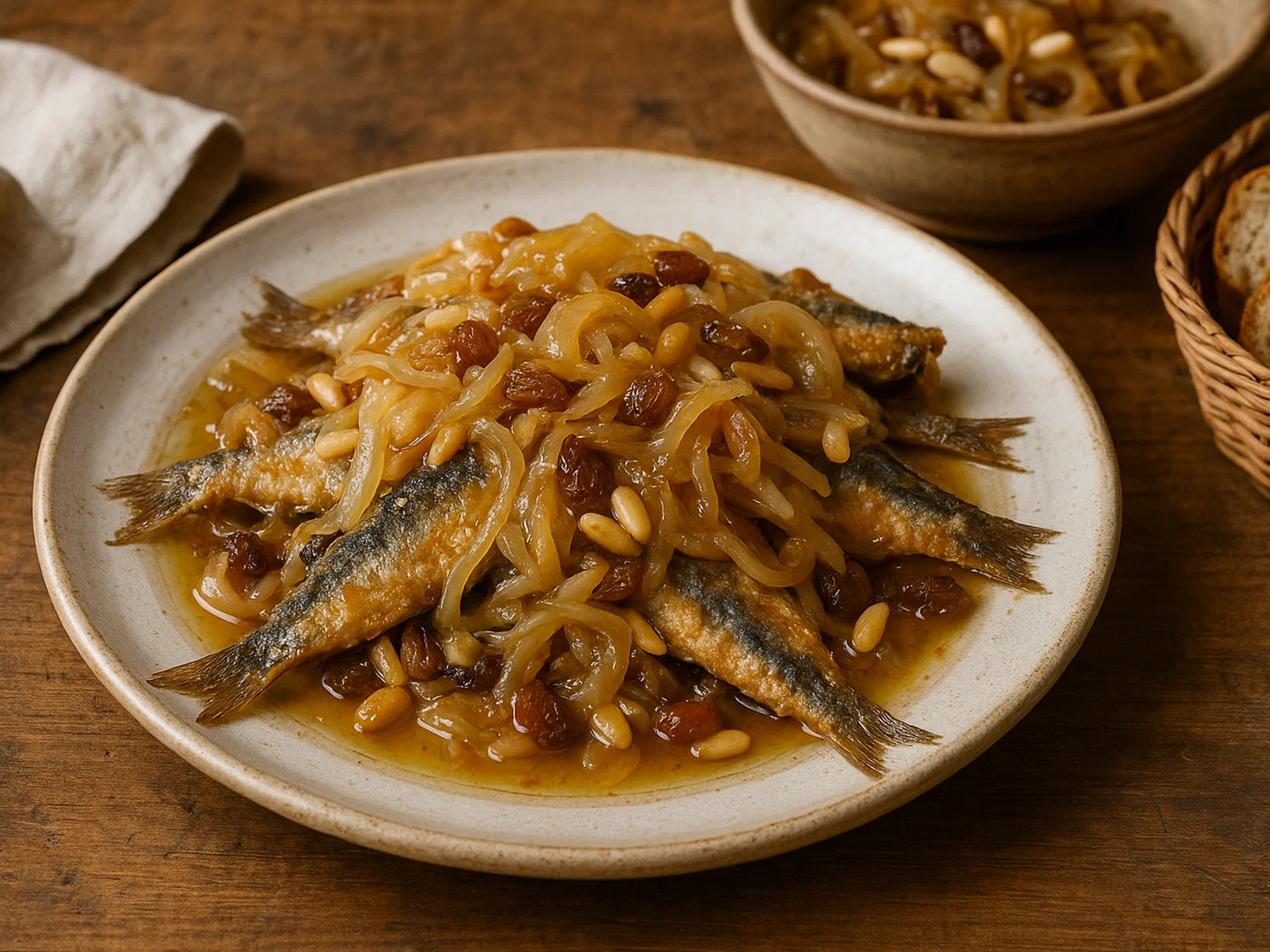 Sarde in saor – süßsauer marinierte Sardinen