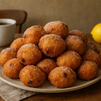 Fritole Veneziane – Venezianische Faschingskrapfen mit Rosinen