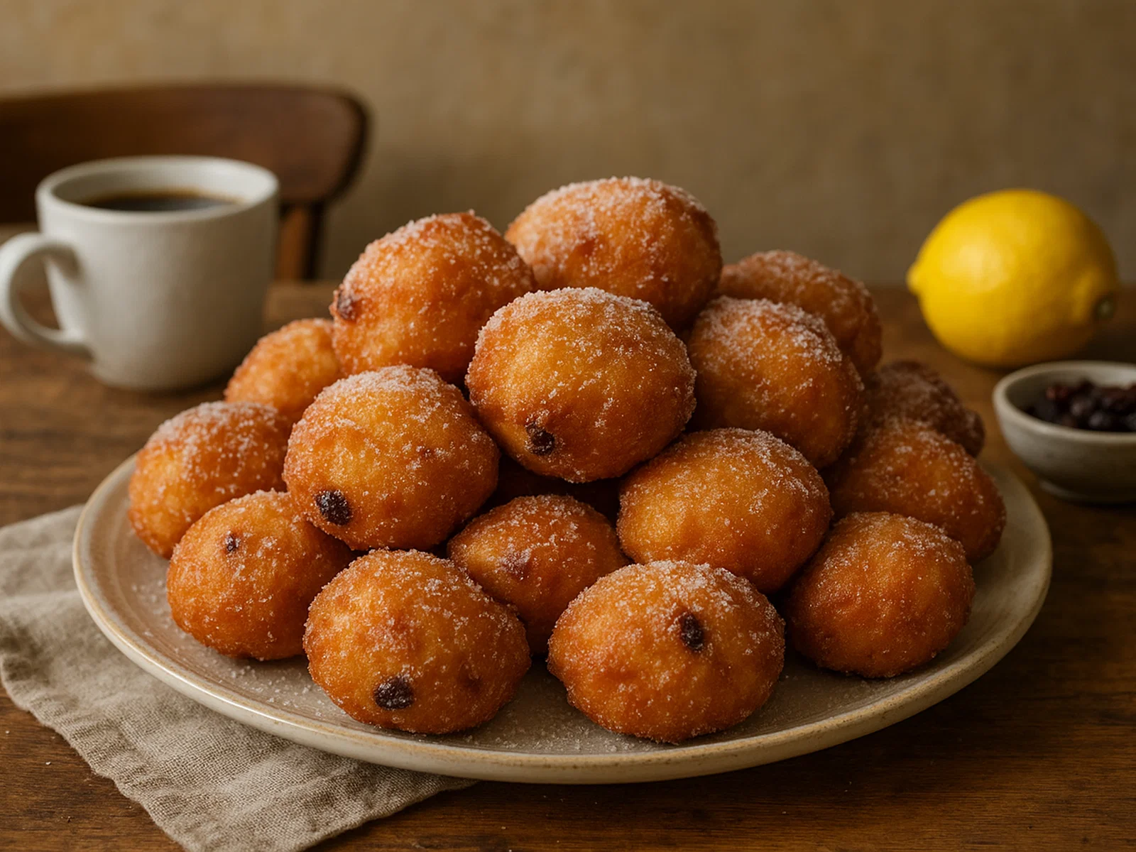 Fritole Veneziane – Venezianische Faschingskrapfen mit Rosinen