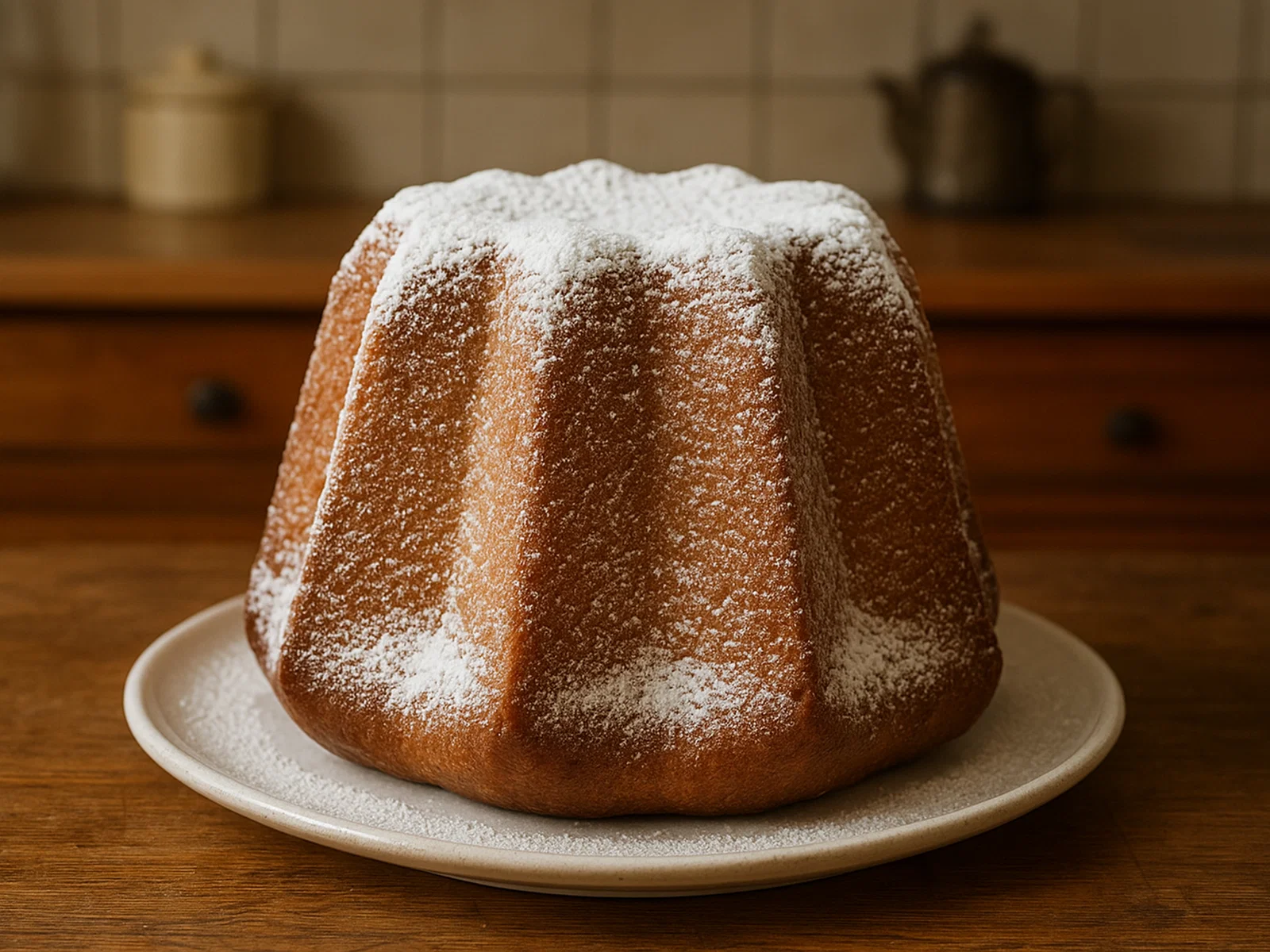 Pandoro – Sternförmiger Veroneser Weihnachtshefekuchen