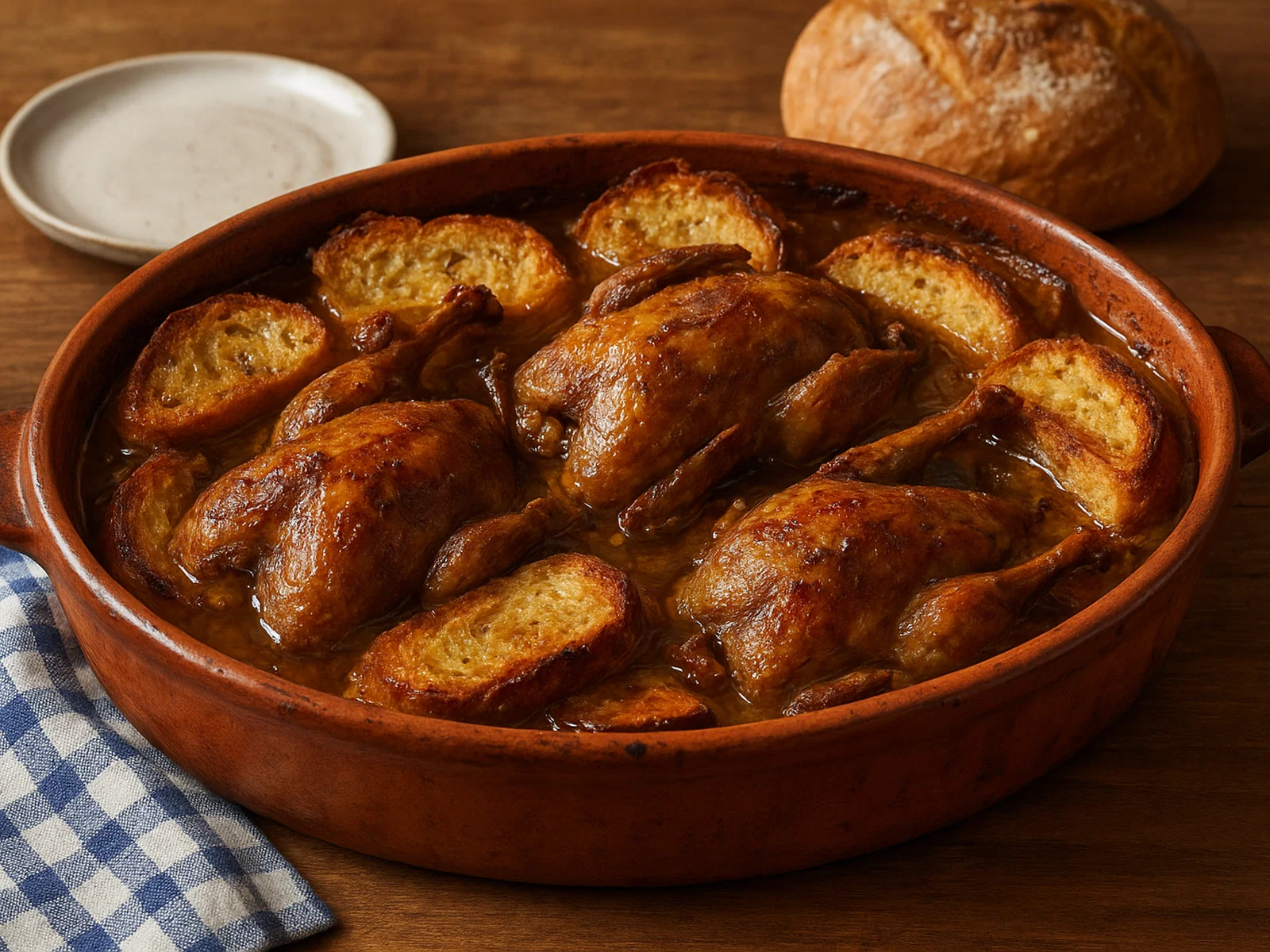Sopa Coada – Geschmorte Tauben mit Brot aus dem Ofen