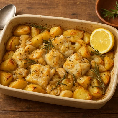 Patate e Baccalà al Forno – Stockfisch mit Kartoffeln aus dem Ofen