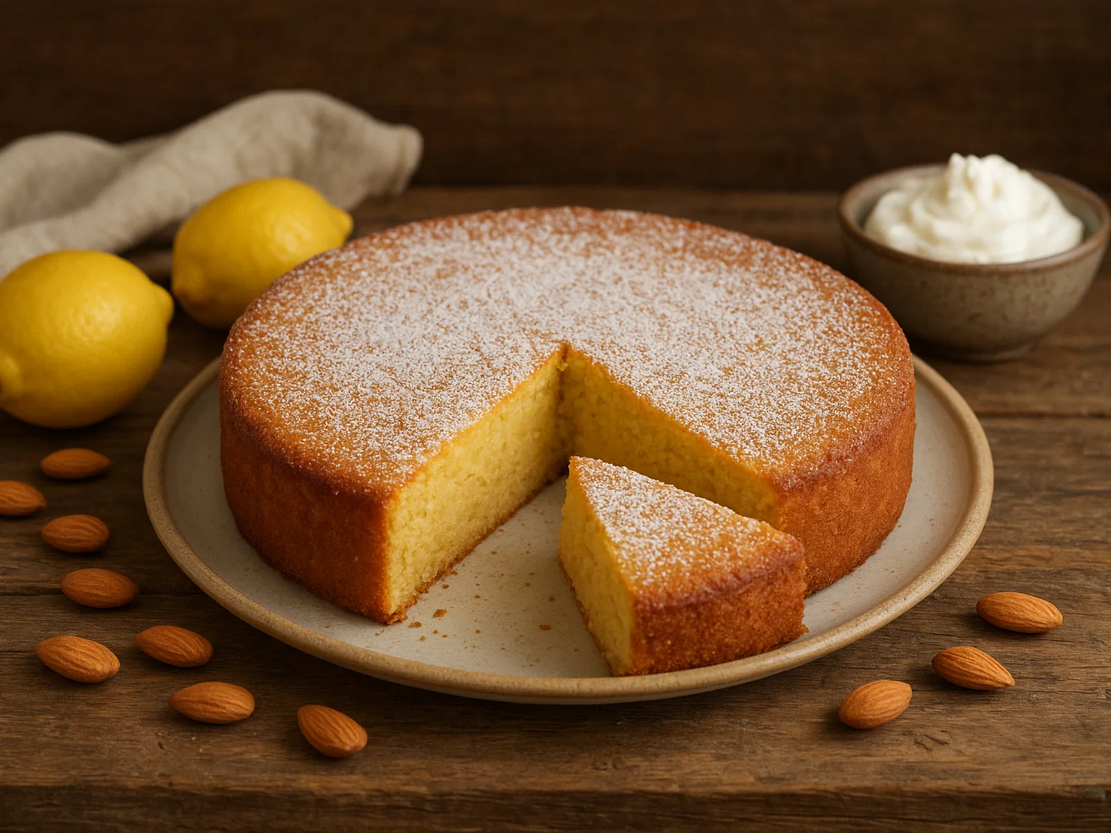 Torta di Polenta – Süßer Maismehlkuchen mit Zitrone und Mandeln