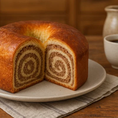 Slowenische Potica (süße Nussrolle)