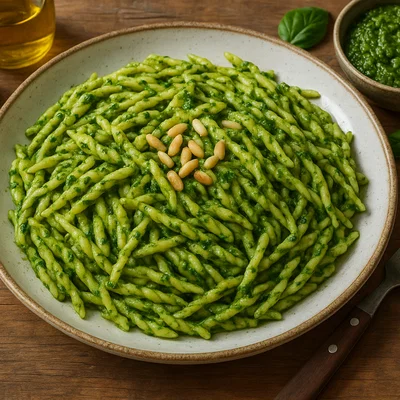 Trofie al Pesto (Ligurische Nudeln mit Basilikumpesto)