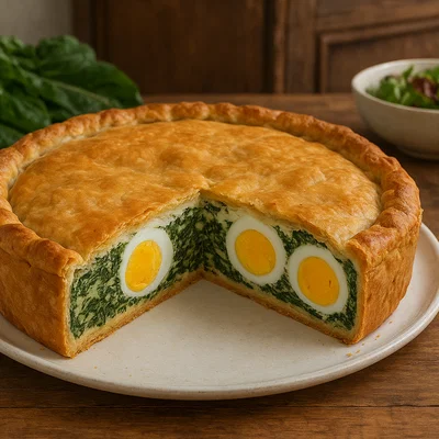 Torta Pasqualina – ligurischer Oster-Gemüsekuchen