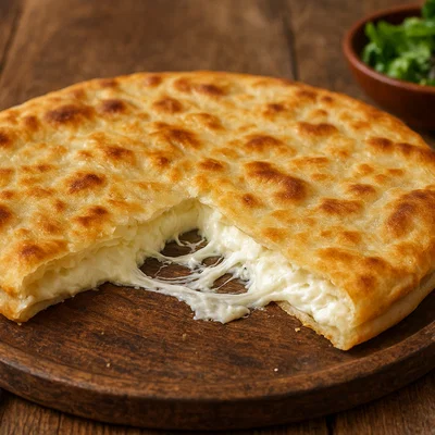 Focaccia di Recco mit Frischkäsefüllung