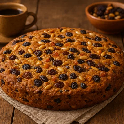 Pandolce basso – flaches genuesisches Früchtebrot