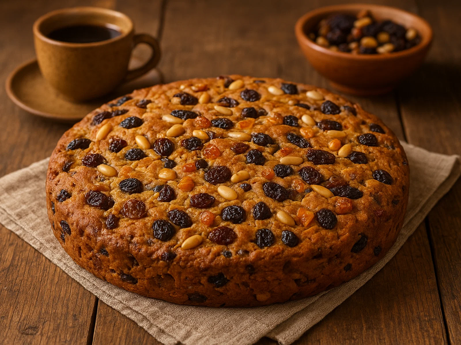 Pandolce basso – flaches genuesisches Früchtebrot