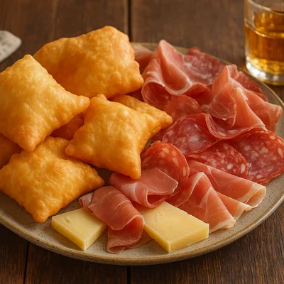 Gnocco fritto – frittierte Teigkissen zu Aufschnitt