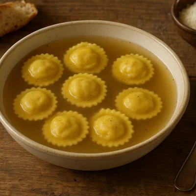 Anolini in brodo aus Parma