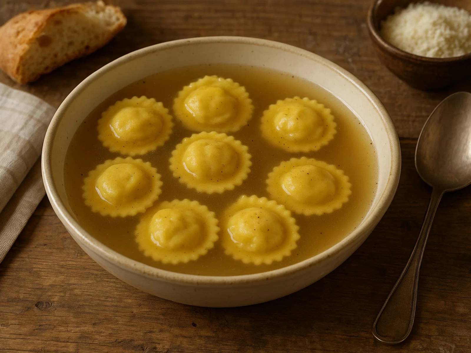 Anolini in brodo aus Parma