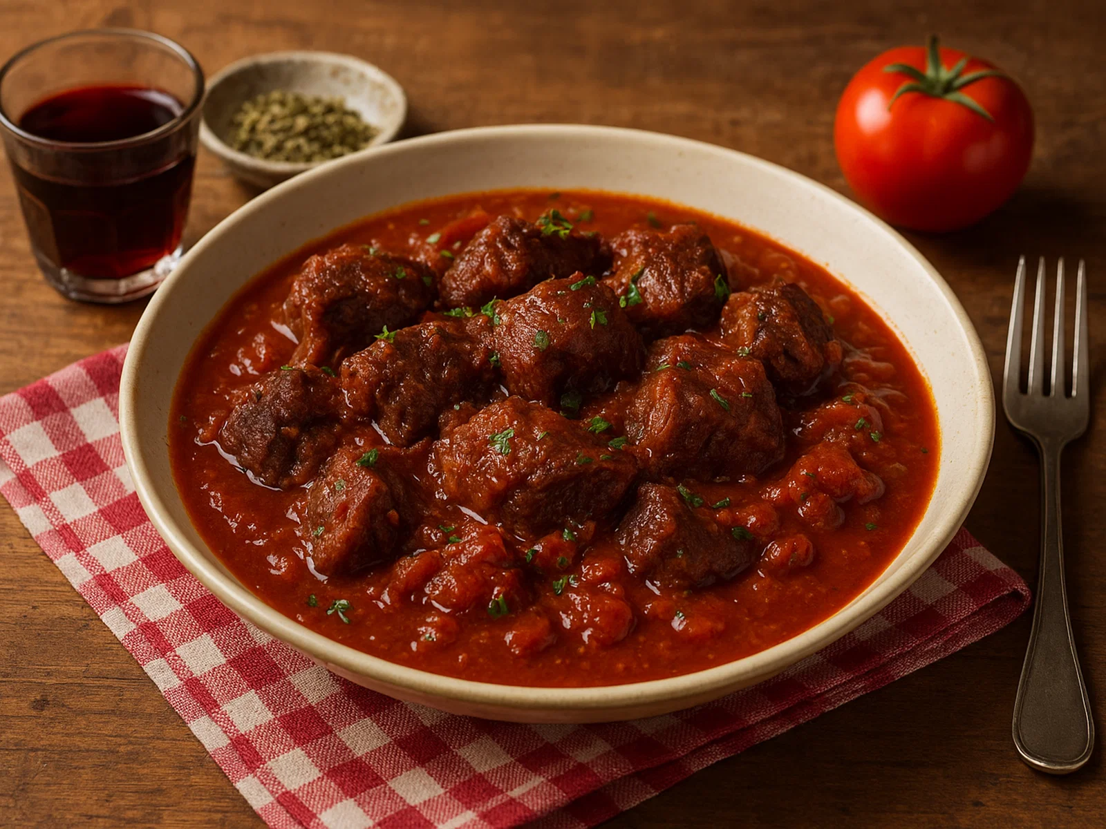 Cinghiale in umido – Geschmortes Wildschwein in Rotwein