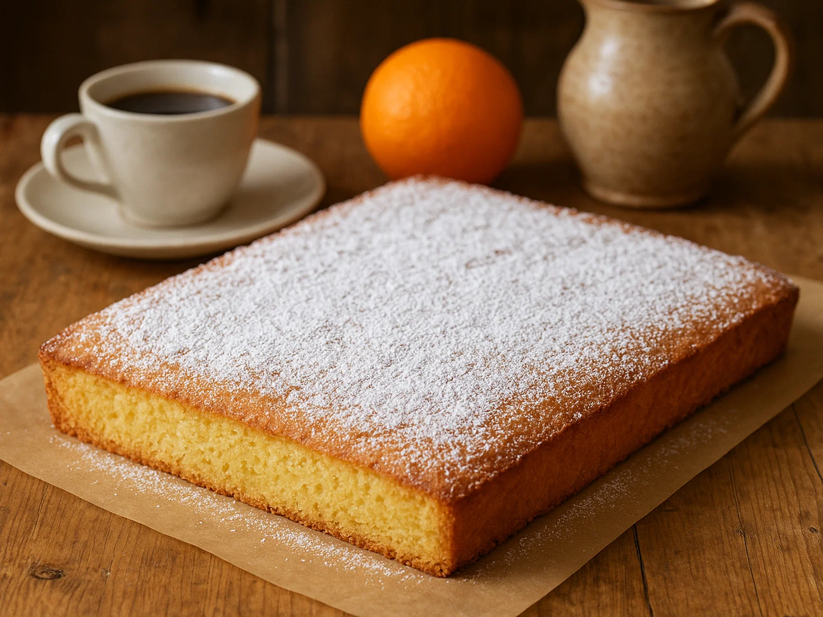 Schiacciata Fiorentina – lockerer Florentiner Orangenkuchen