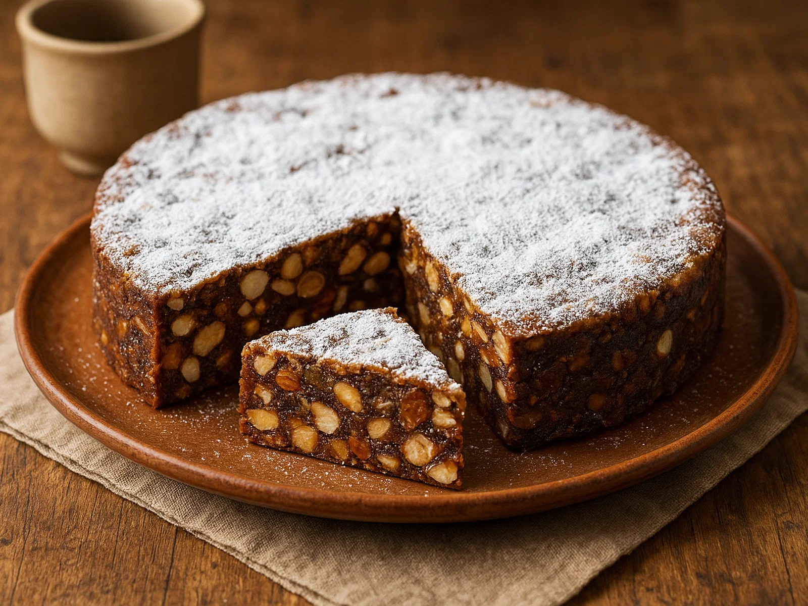 Panforte di Siena – Italienischer Gewürzkuchen mit Nüssen und kandierten Früchten