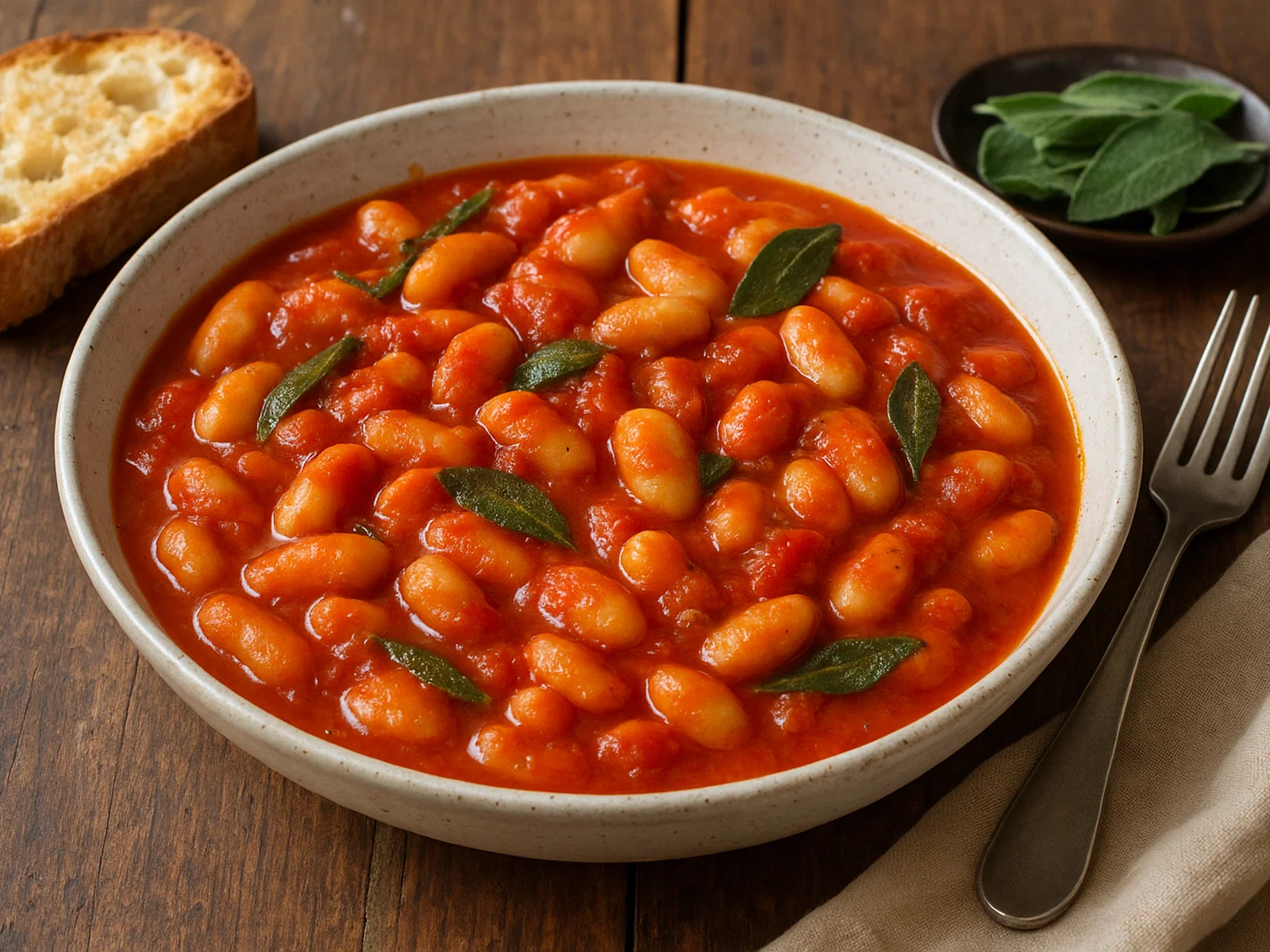 Fagioli all’uccelletto – Toskanische weiße Bohnen in Tomaten-Salbei-Sauce