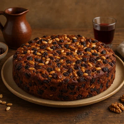 Schiaccia briaca von Elba – Weinkuchen mit Nüssen und Rosinen