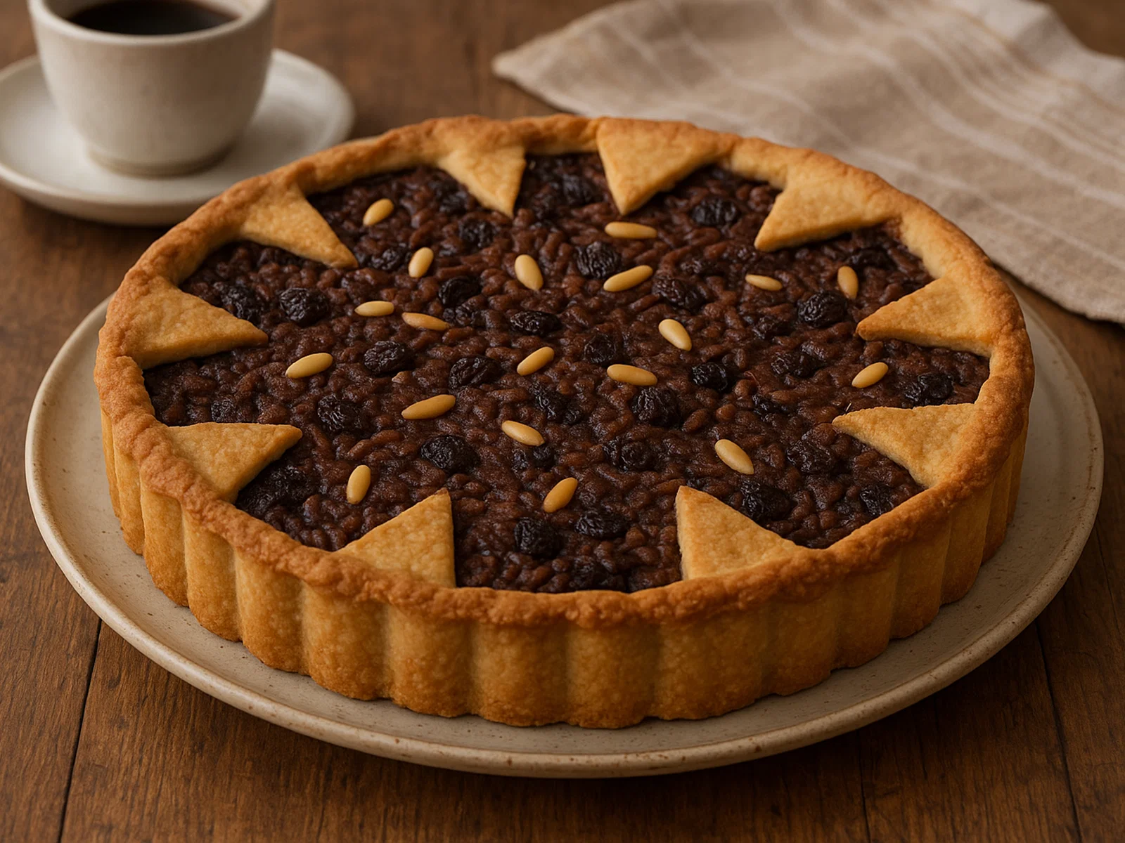 Torta co’ bischeri – Pisaner Mürbeteigkuchen mit Reis-Schoko-Füllung