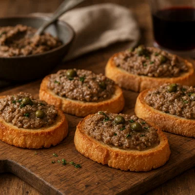 Crostini toscani mit Hühnerleber-Paste