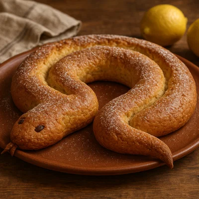 Torciglione – schlangenförmiger Mandelkuchen