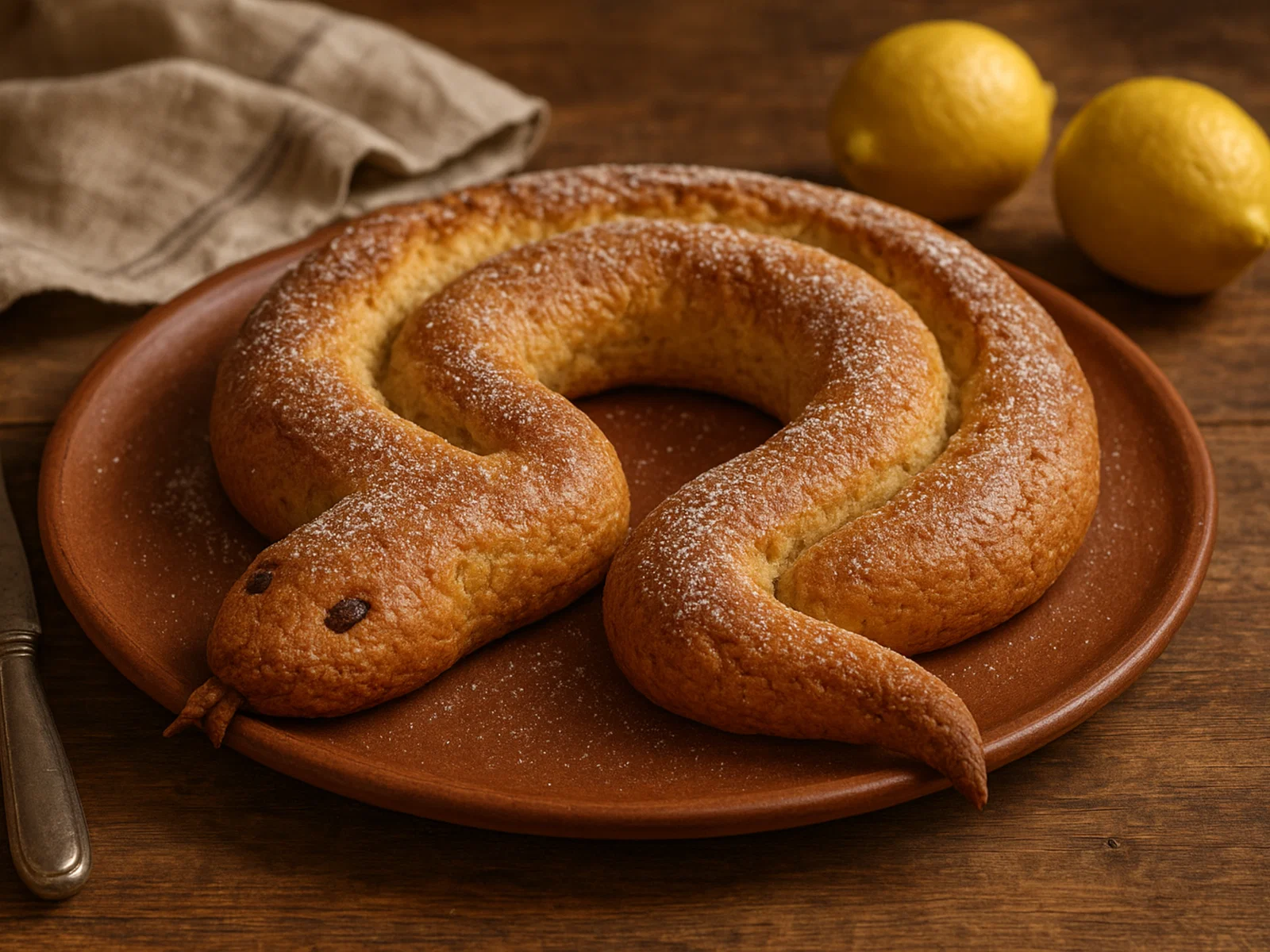 Torciglione – schlangenförmiger Mandelkuchen