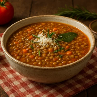 Minestra di lenticchie umbre (Linsensuppe aus Castelluccio)