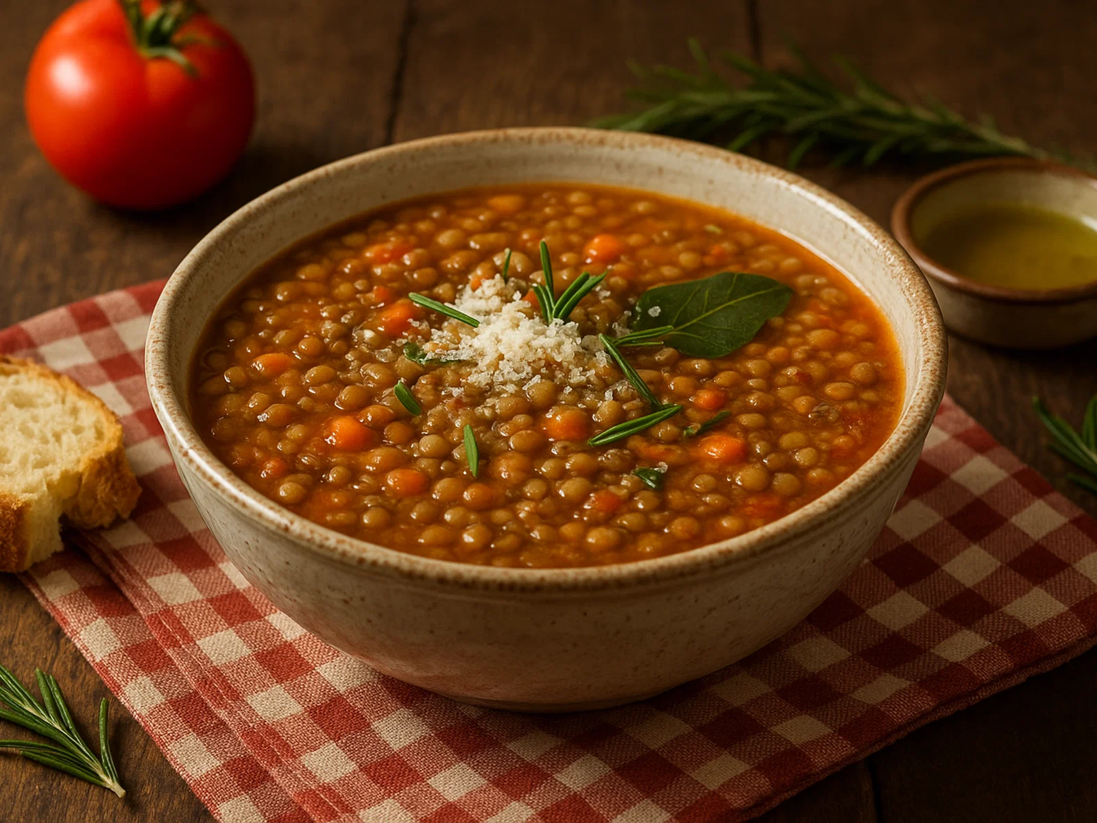 Minestra di lenticchie umbre (Linsensuppe aus Castelluccio)