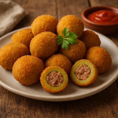 Olive all’ascolana (Gefüllte, frittierte Oliven)