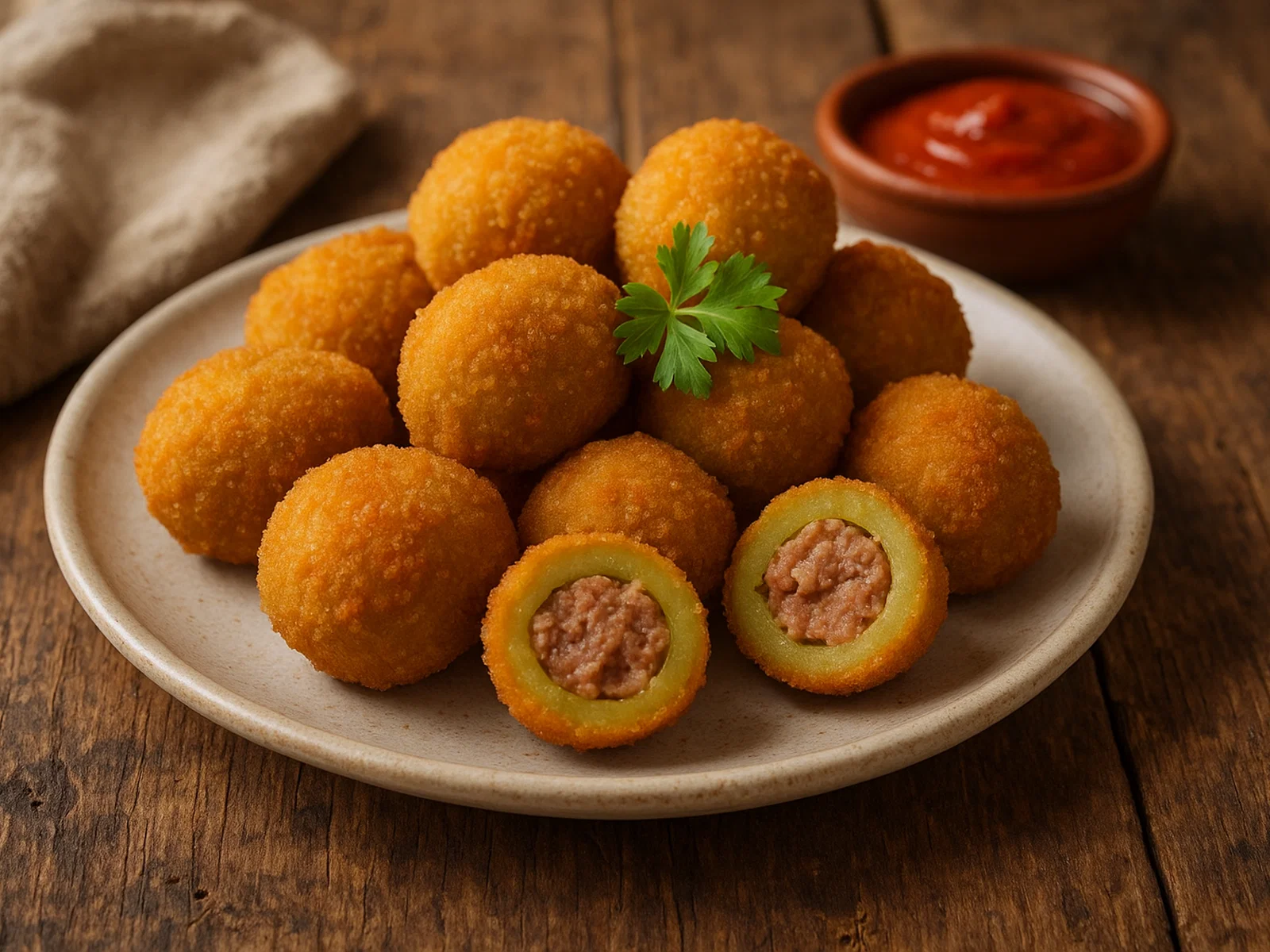 Olive all’ascolana (Gefüllte, frittierte Oliven)