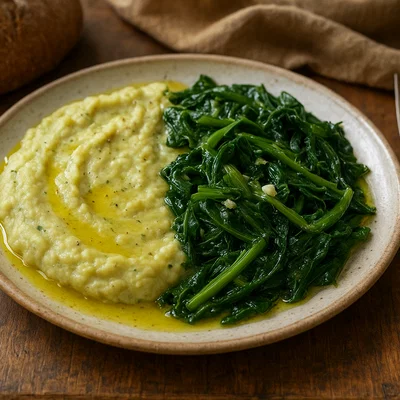 Fave e cicoria alla marchigiana – Saubohnenpüree mit Zichorie