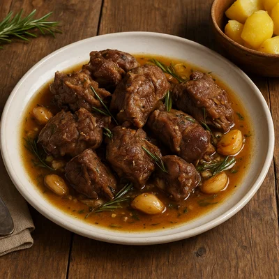 Abbacchio alla romana – Römisches Milchlamm mit Knoblauch, Rosmarin und Weißwein