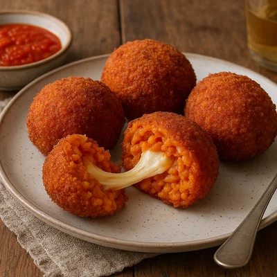 Supplì al telefono – römische Reisbällchen mit Mozzarellakern