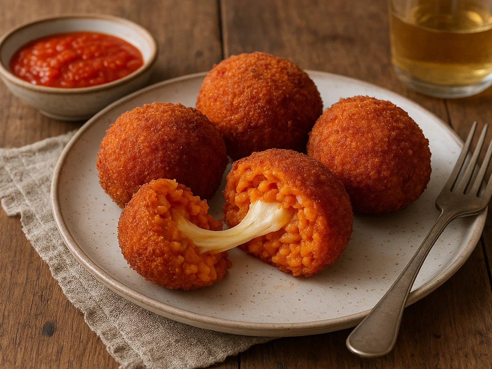 Supplì al telefono – römische Reisbällchen mit Mozzarellakern