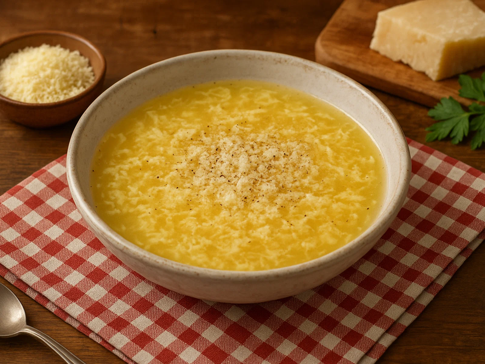 Stracciatella alla Romana – Römische Eier-Parmesan-Suppe