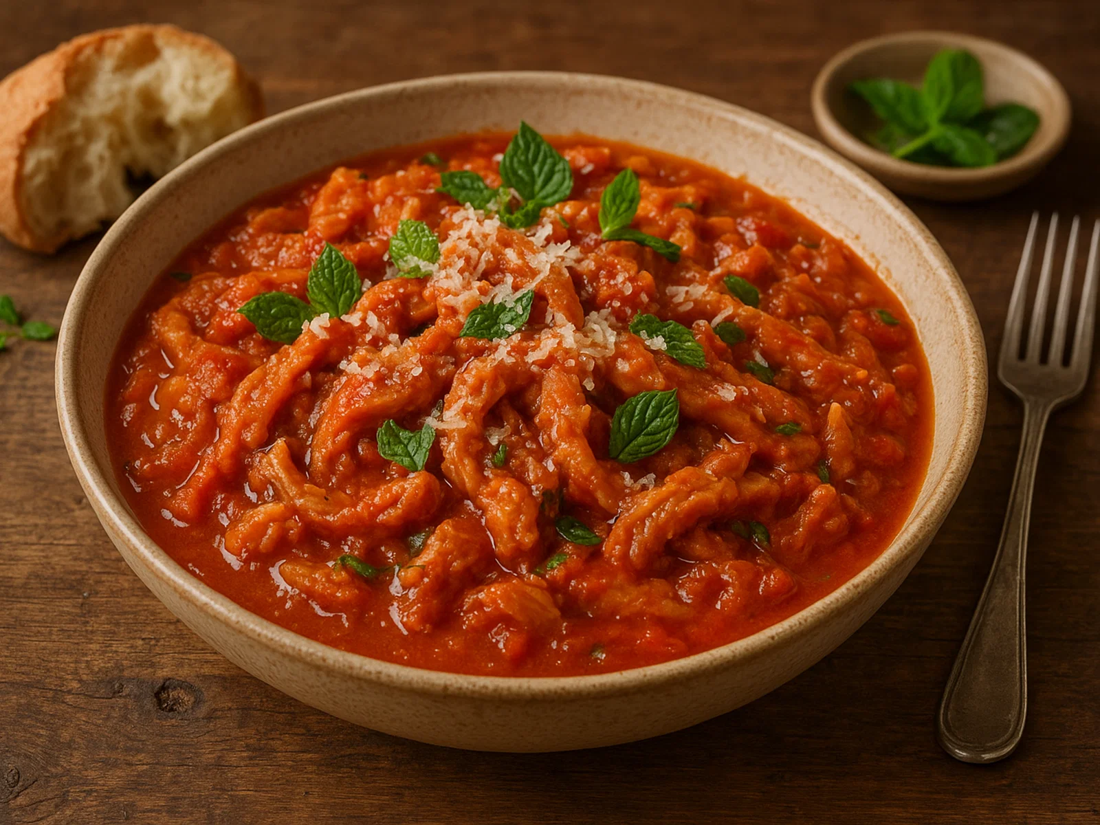Trippa alla Romana – Römische Kutteln in Tomatensauce mit Minze und Pecorino