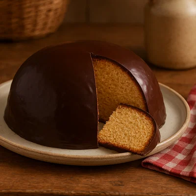 Parrozzo – Halbkugel-Mandelkuchen mit Schokoladenüberzug