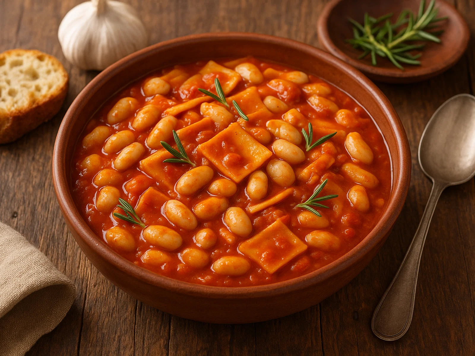 Sagne e fagioli – Hausgemachte Nudelstücke mit Bohnen