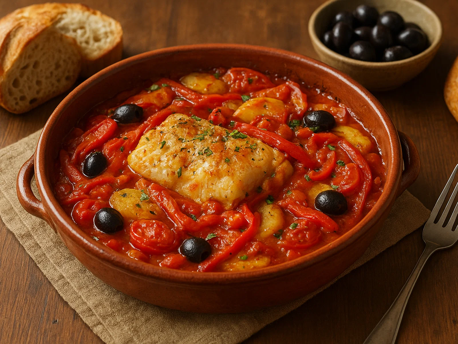 Baccalà alla molisana – Stockfisch mit Paprika
