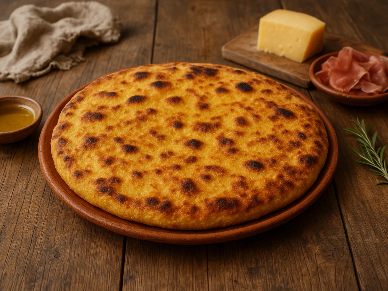 Pizza di Mais Molisana (Maisfladenbrot aus Molise)