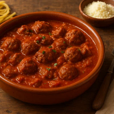 Ragù napoletano – neapolitanische Schmor-Tomatensauce mit Fleisch