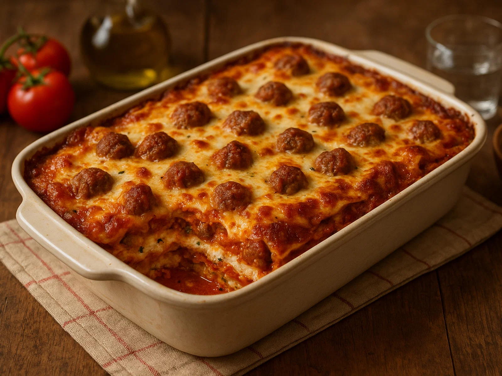Lasagne di Carnevale napoletana mit Fleischbällchen